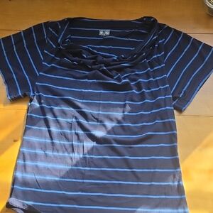 Black and Blue Striped Top